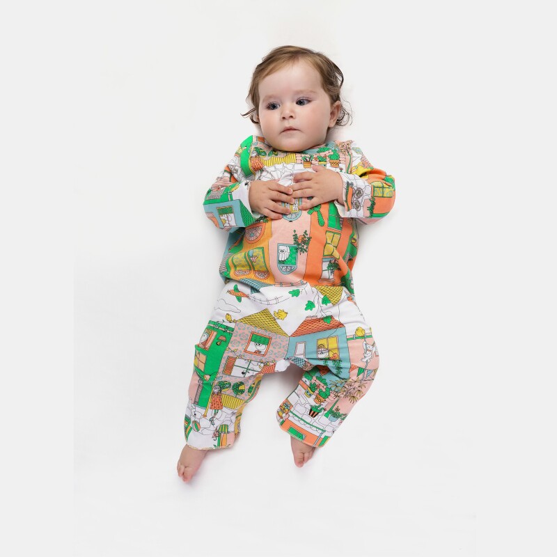 Macacão Feminino Bebe Manga Longa