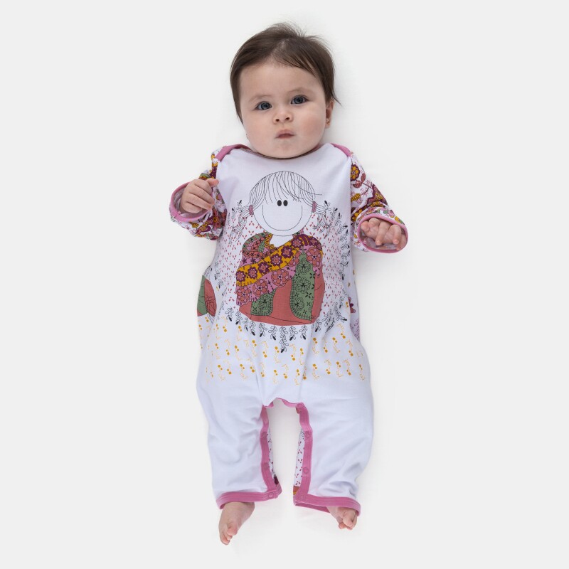 Homewear Macacão Manga Longa Bebê Menina Pat