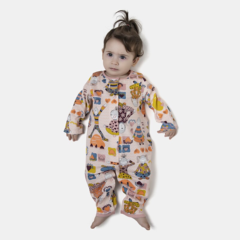 Macacão Feminino Bebe Manga Longa