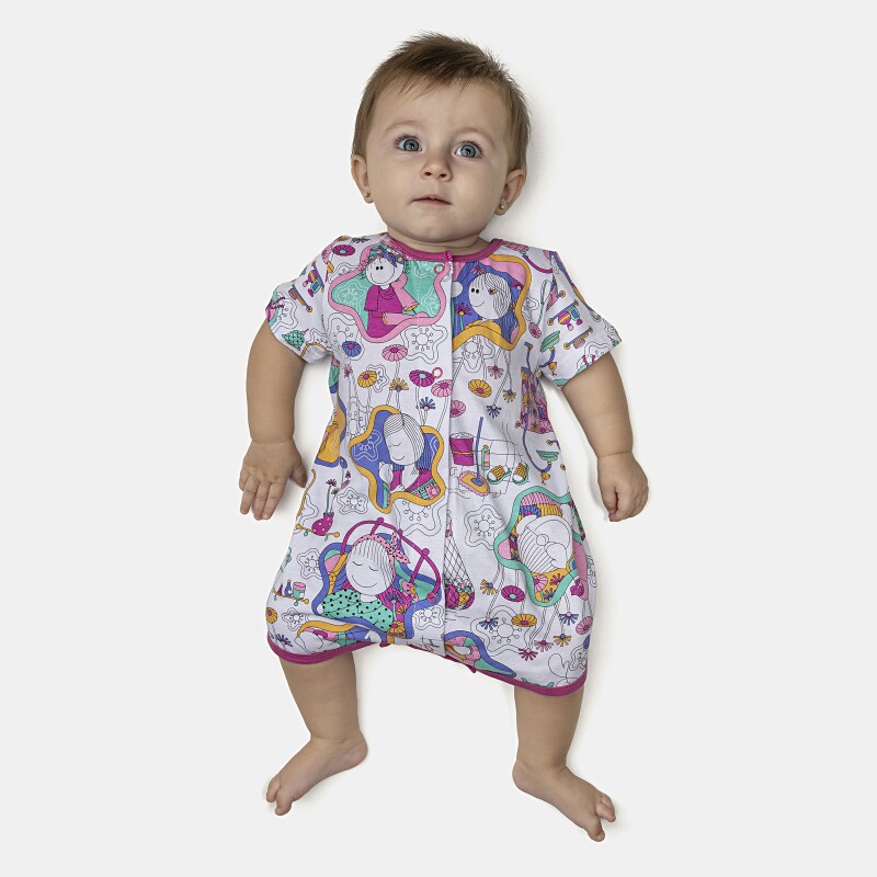 Macacão Feminino Bebê Manga Curta