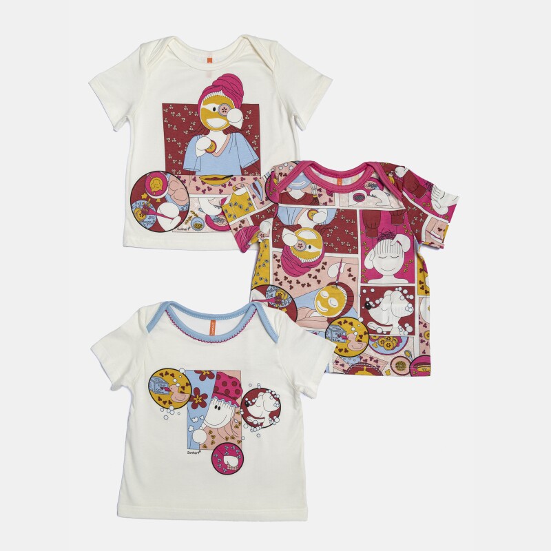 Kit Pagão Feminino Bebe Manga Curta