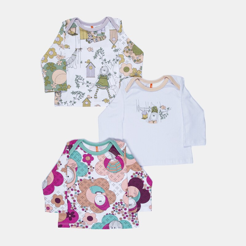 Kit Pagão Feminino Bebe Manga Longa