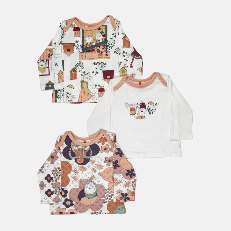 Kit Pagão Feminino Bebe Manga Longa