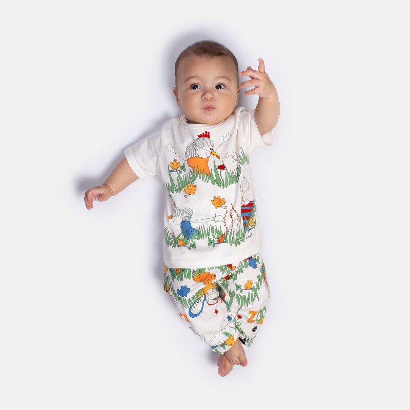 Pijama manga curta e calça