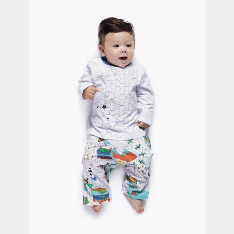 Pijama manga longa e calça