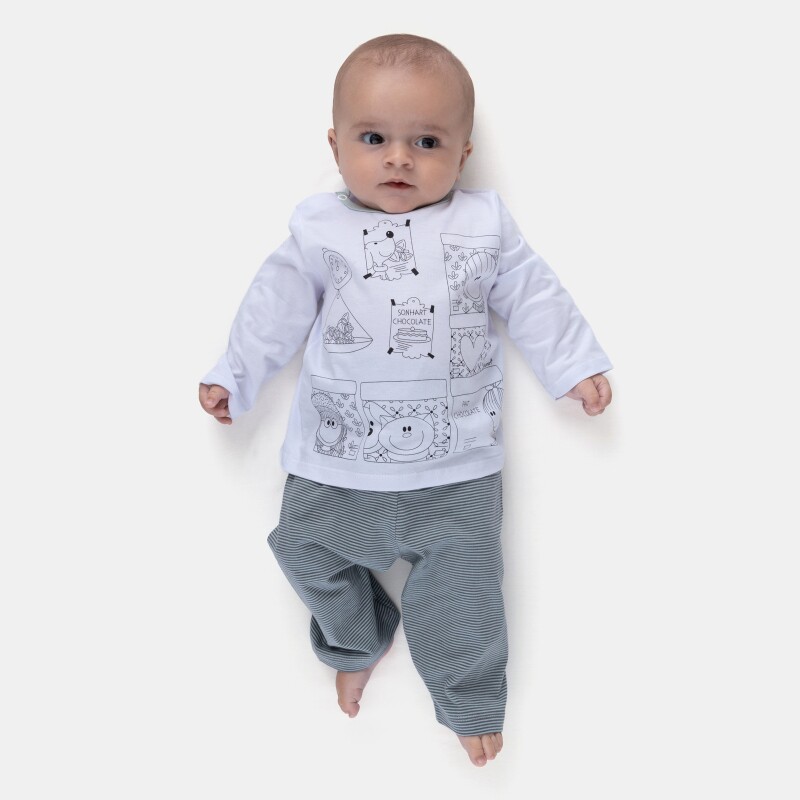 Pijama Manga Longa e Calça