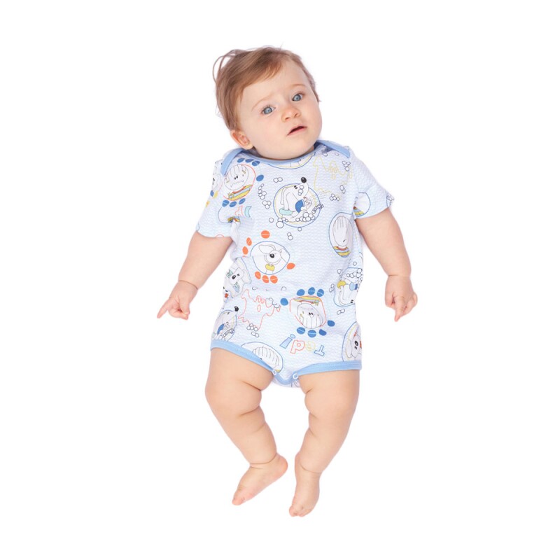 Body Unissex Bebe Manga Curta 