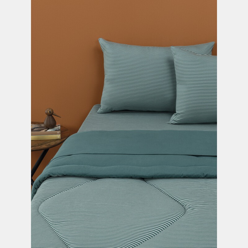 Jogo de Lençol Queen Unissex Listrado