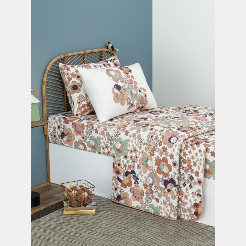 Lençol Elástico com Fronhas Casal Feminino