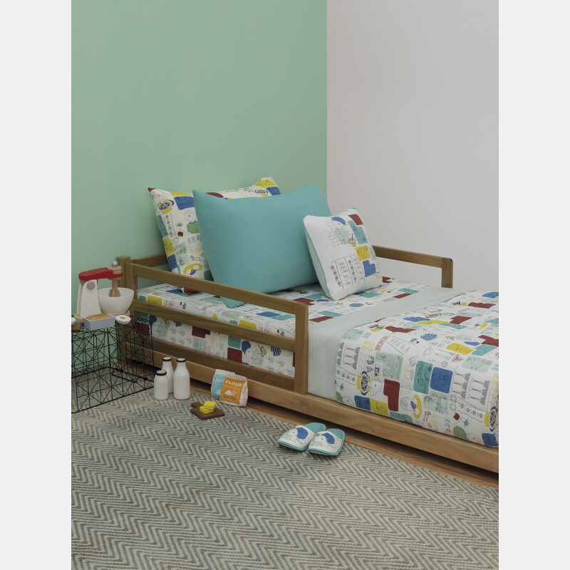 Lençol elástico com fronhas solteiro