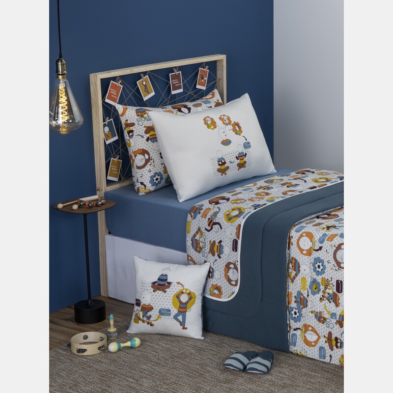 Fronha Solteiro Masculina Estampa Corrida