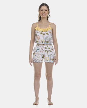 Pijama Feminino Adulto Alça e Short