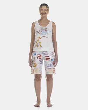 Pijama Feminino Adulto Regata e Bermuda