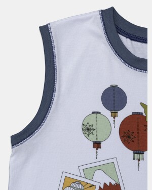 Pijama Masculino Kids Regata Machão e Bermuda