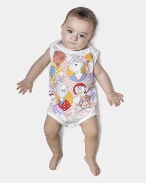 Kit Body Feminino Bebê Sem Mangas 