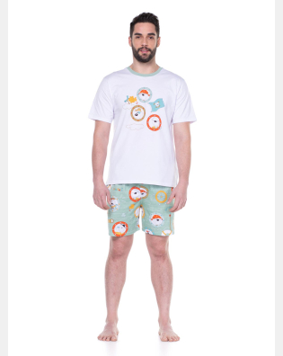 Conjunto Masculino Adulto Manga Curta e Short