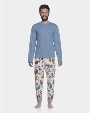 Pijama manga longa e calça