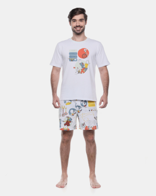 Pijama Manga Curta e Short