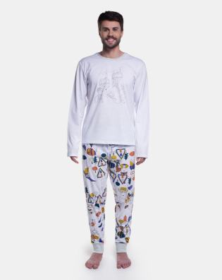 Pijama Manga Longa e Calça