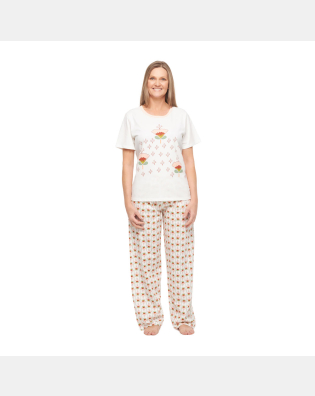 Loja de Pijama Online | Pijama Sonhart Feminino clássico manga curta e calça Floral
