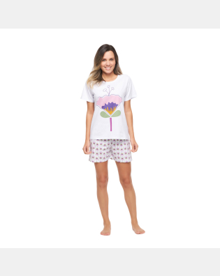 Conjunto Feminino Manga Curta e Short