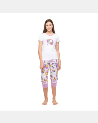 Loja Online Sonhart | Pijama Feminino baby-look manga curta e corsário