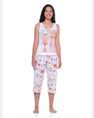 Conjunto Feminino Adulto Regata e Corsário