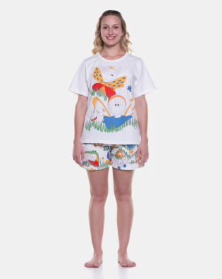 Pijama manga curta e short