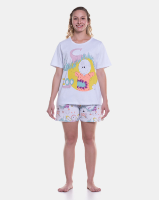 Pijama manga curta e short   