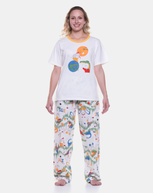 Pijama manga curta e calça