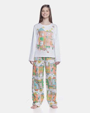 Conjunto Feminino Adulto Manga Longa e Calça