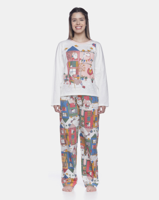 Conjunto Feminino Adulto Manga Longa e Calça