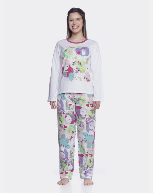 Conjunto Feminino Adulto Manga Longa e Calça