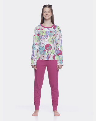 Pijama manga longa e calça    