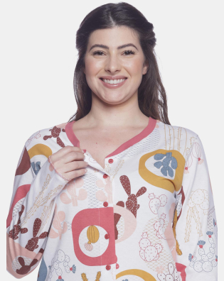 Homewear manga longa e calça       