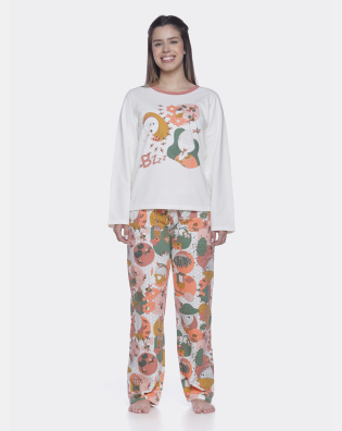 Conjunto Feminino Adulto Manga Longa e Calça
