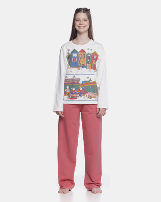 Conjunto Feminino Adulto Manga Longa e Calça