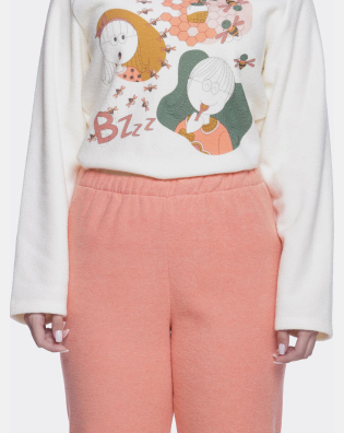 Conjunto Feminino Adulto Manga Longa e Calça Plush