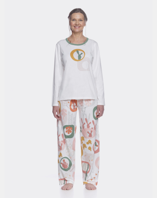Conjunto Feminino Adulto Manga Longa e Calça