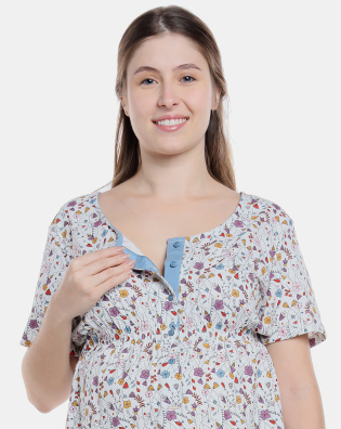 Comprar Pijama Homewear gestante manga curta e calça Floral 