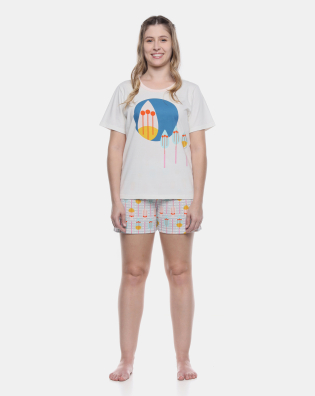 Pijama Manga Curta e Short