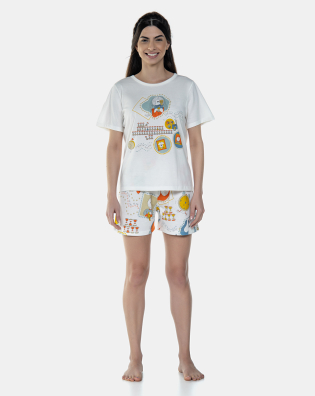 Pijama Manga Curta e Short