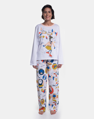 Pijama Manga Longa e Calça