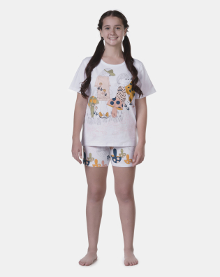 Pijama manga curta e short     