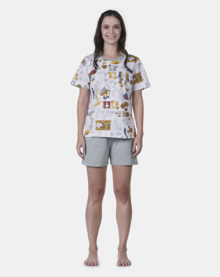 Pijama manga curta e short  