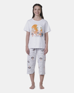 Pijama manga curta e corsário