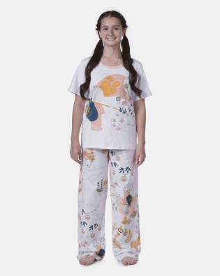 Pijama manga curta e calça