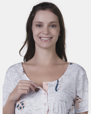 Pijama gestante Sonhart manga curta e calça