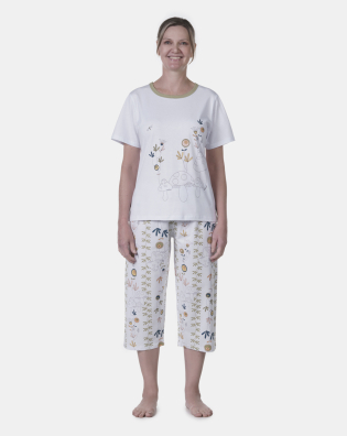 Pijama Clássico Manga Curta e Corsário