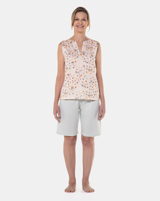 Homewear clássico regata e bermuda